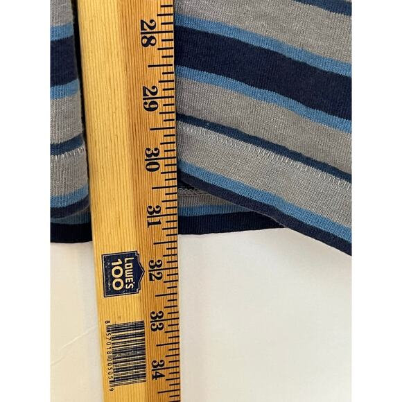 Patagonia Men’s XL Gray Blue Striped Midweight Pocket T-Shirt 52010 Regular Fit - Picture 6 of 7